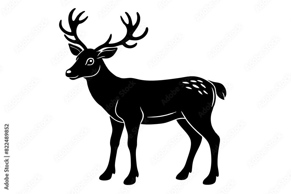 reindeer vector silhouette illustration reindeer vector silhouette illustration