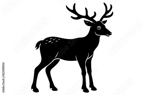 reindeer vector silhouette illustration