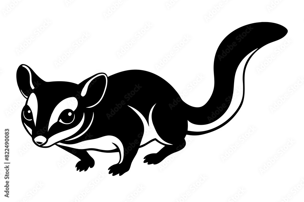 sugar glider vector silhouette illustration sugar glider vector silhouette illustration