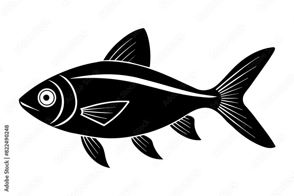 tetra vector silhouette illustration tetra vector silhouette illustration