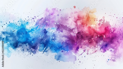 Vibrant rainbow watercolor background with pastel splash  abstract texture for summer designs - vector illustration