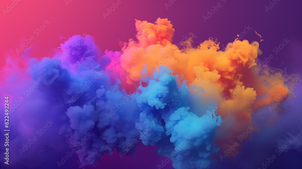 Dynamic Abstract Art with Basketball on Fire, Vibrant Smoke Clouds, and Colorful Car Dynamic Abstract Art with Basketball on Fire, Vibrant Smoke Clouds, and Colorful Car