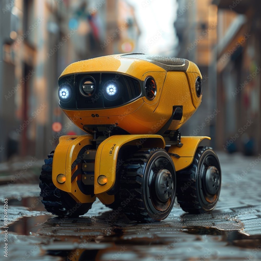 The Yellow Robots Urban Roost. Generative AI The Yellow Robots Urban Roost. Generative AI