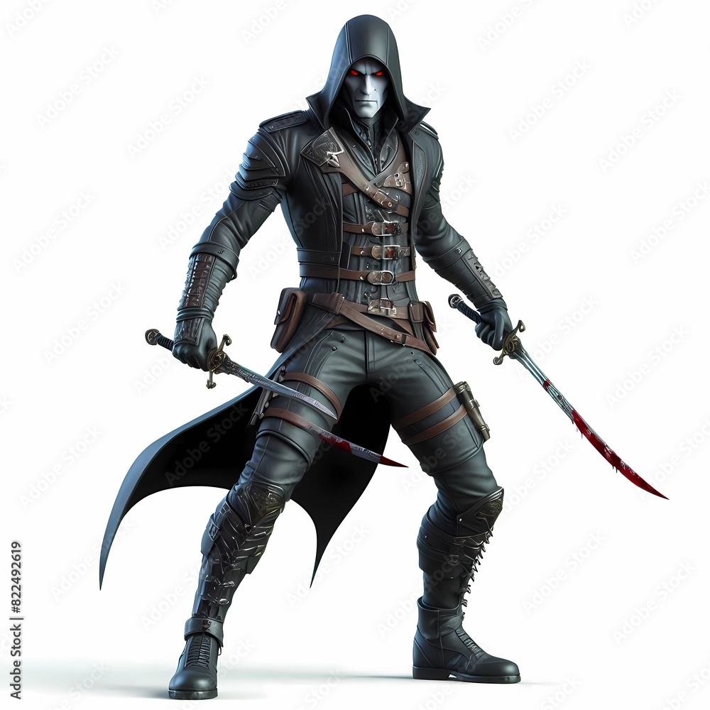 an assassin character that combines with vampires and werewolves,Generative AI an assassin character that combines with vampires and werewolves,Generative AI