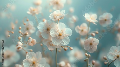 A field of white flowers