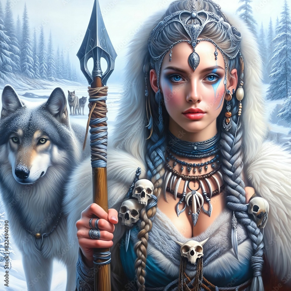 Skadi: Goddess of Winter and Hunt, Guardian of the icy realms of the ...