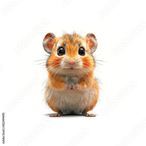 Brown and White Hamster Sitting on Hind Legs