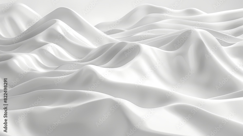 Obraz premium smooth, white lines crown the peaks; bottom lies a expansive, pristine white base