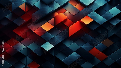 Abstract and colorful background with geometric shapes and modern patterns, ideal for graphic design photo