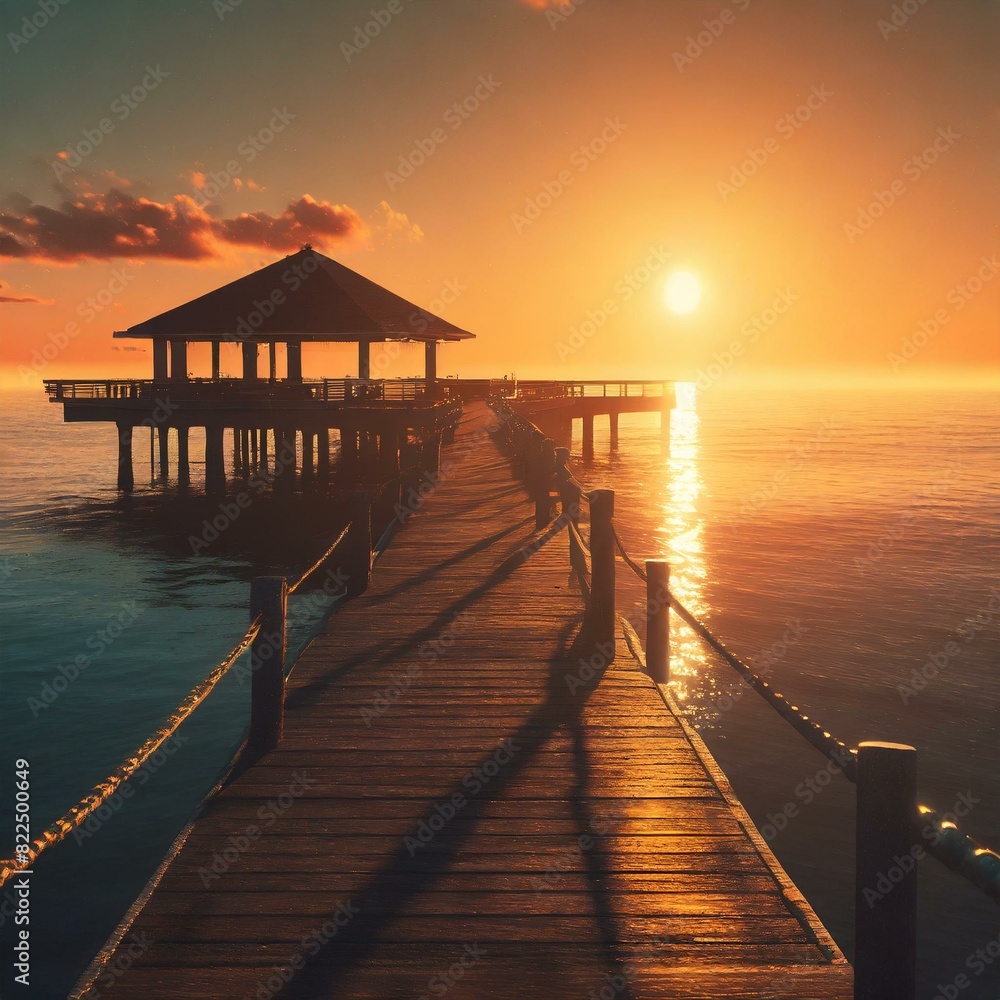 Sunset / Sunrise at the pier over the ocean
Sunset / Sunrise at the pier over the ocean