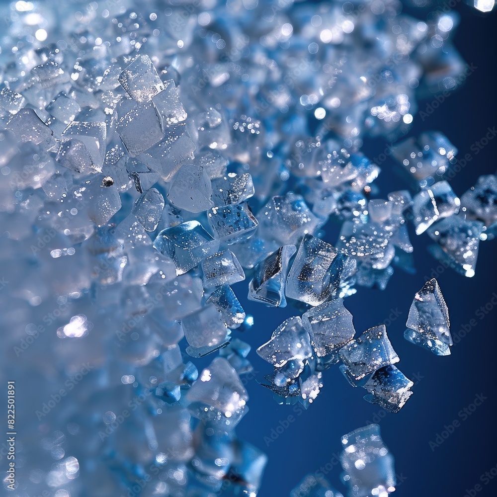 Dancing Water Jewels: Close-Up of Magical Bubbles on Azure Background Dancing Water Jewels: Close-Up of Magical Bubbles on Azure Background