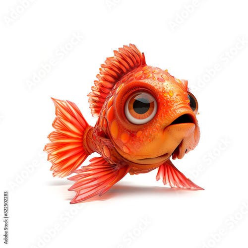 Close Up of a Fish on a White Background