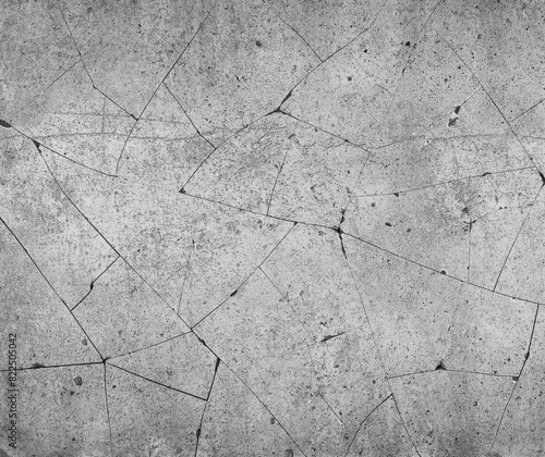 background and texture of gray cracked and broken concrete