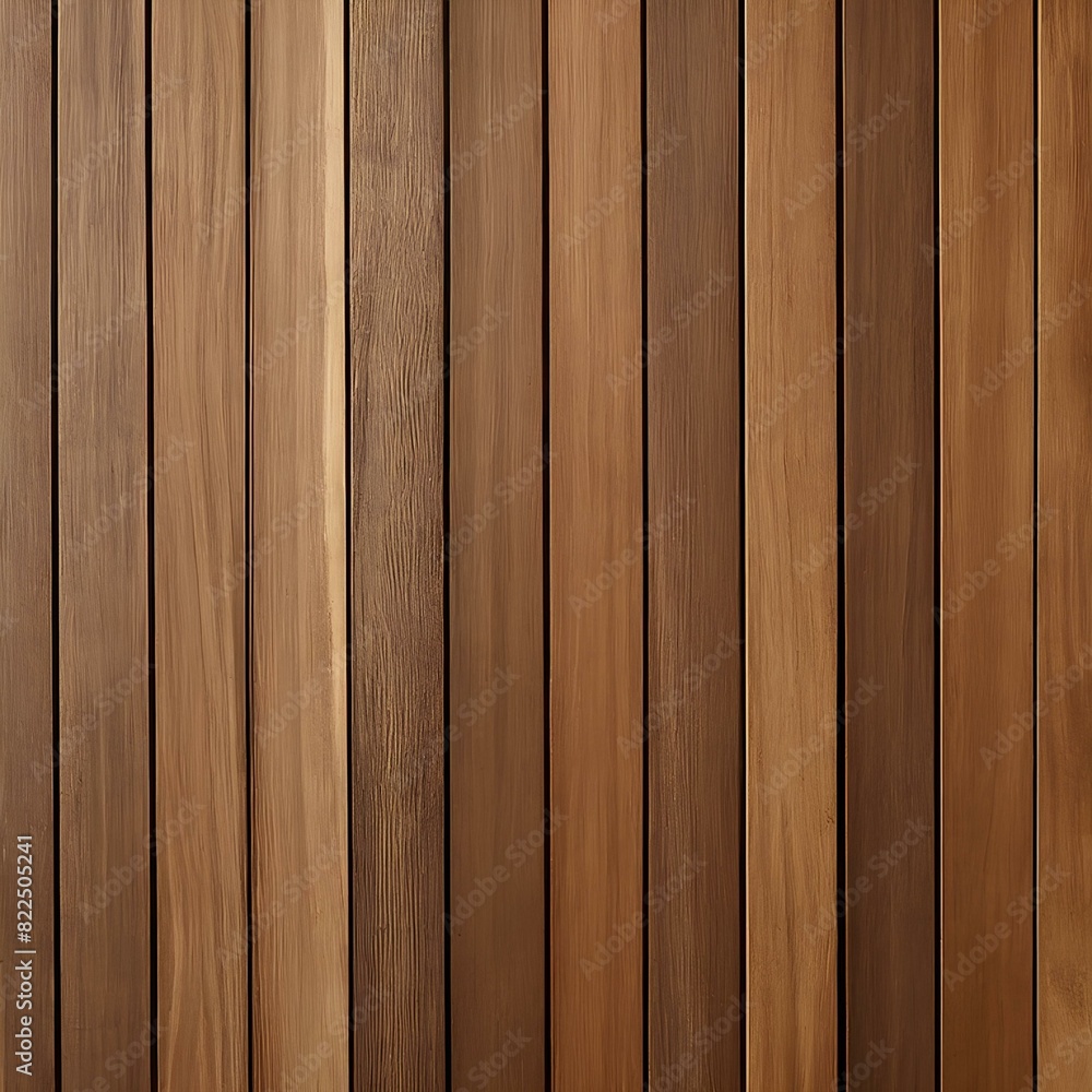 Obraz premium Close-up of a wooden panel surface with varying shades of brown and distinct grain patterns.