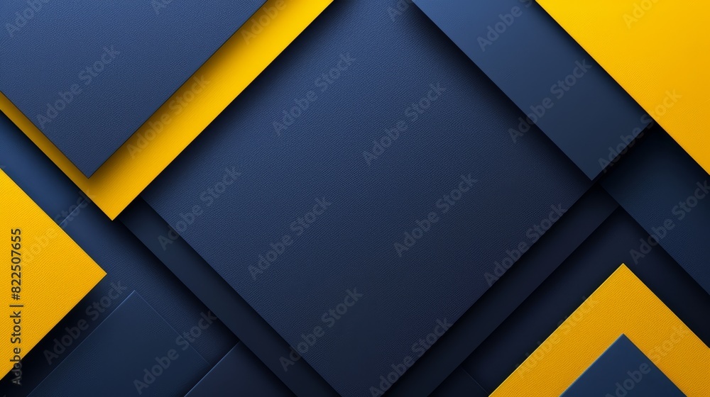 A blue-and-yellow wallpaper features a triangle pattern at the wall's bottom, along with a separate yellow triangle positioned at the base of the wall A blue-and-yellow wallpaper features a triangle pattern at the wall's bottom, along with a separate yellow triangle positioned at the base of the wall
