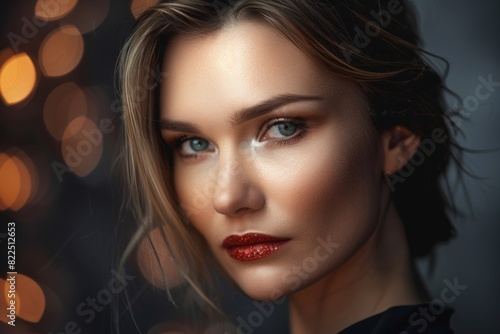 Wallpaper Mural Attractive face of a young beautiful smiling woman. Feminine beauty. Torontodigital.ca