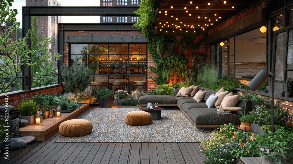 city oasis rooftop garden oasis with comfy seating and lush potted plants, an urban escape in the heart of the city city oasis rooftop garden oasis with comfy seating and lush potted plants, an urban escape in the heart of the city