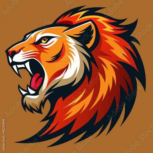 roaring-lion-head-side-view