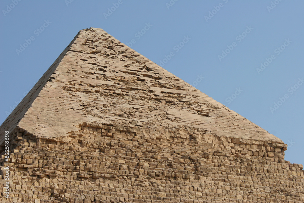 Structure of the pyramid wall in Giza, Egypt. Structure of the pyramid wall in Giza, Egypt.