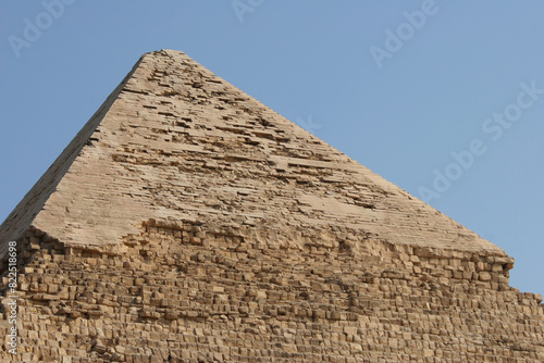 Structure of the pyramid wall in Giza  Egypt.