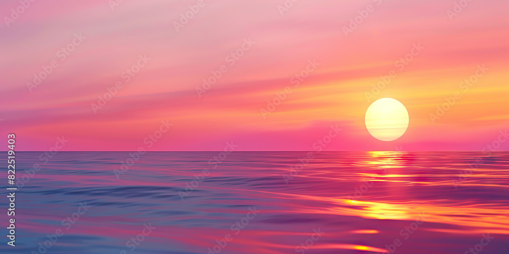 The sun sets, painting the sky in gentle hues of pink, orange, and purple.