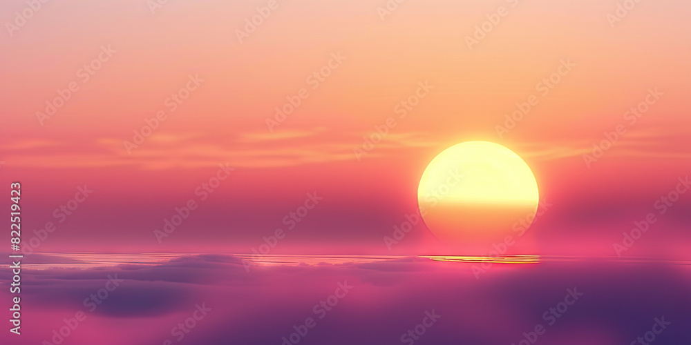The sun sets, painting the sky in gentle hues of pink, orange, and purple. The sun sets, painting the sky in gentle hues of pink, orange, and purple.