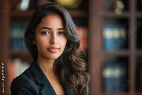 Young and confident indian female lawyer