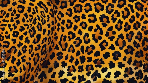 Seamless African leopard pattern with stylized spotted skin.