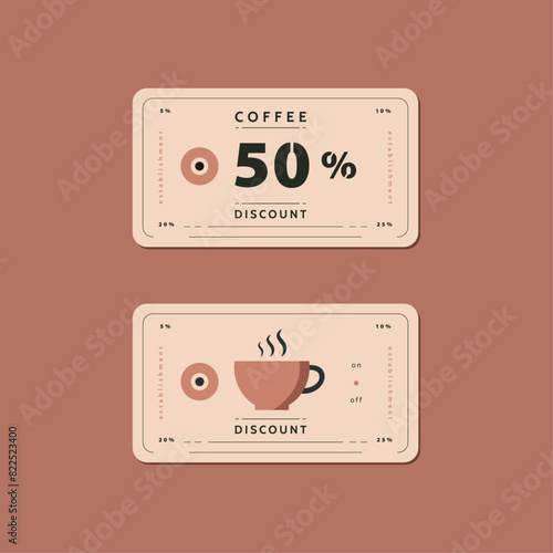 50% discount card for coffee purchases