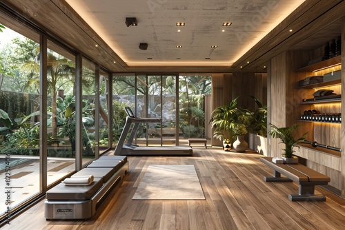 Modern High-End Gym  Concept of Healthy Lifestyle
