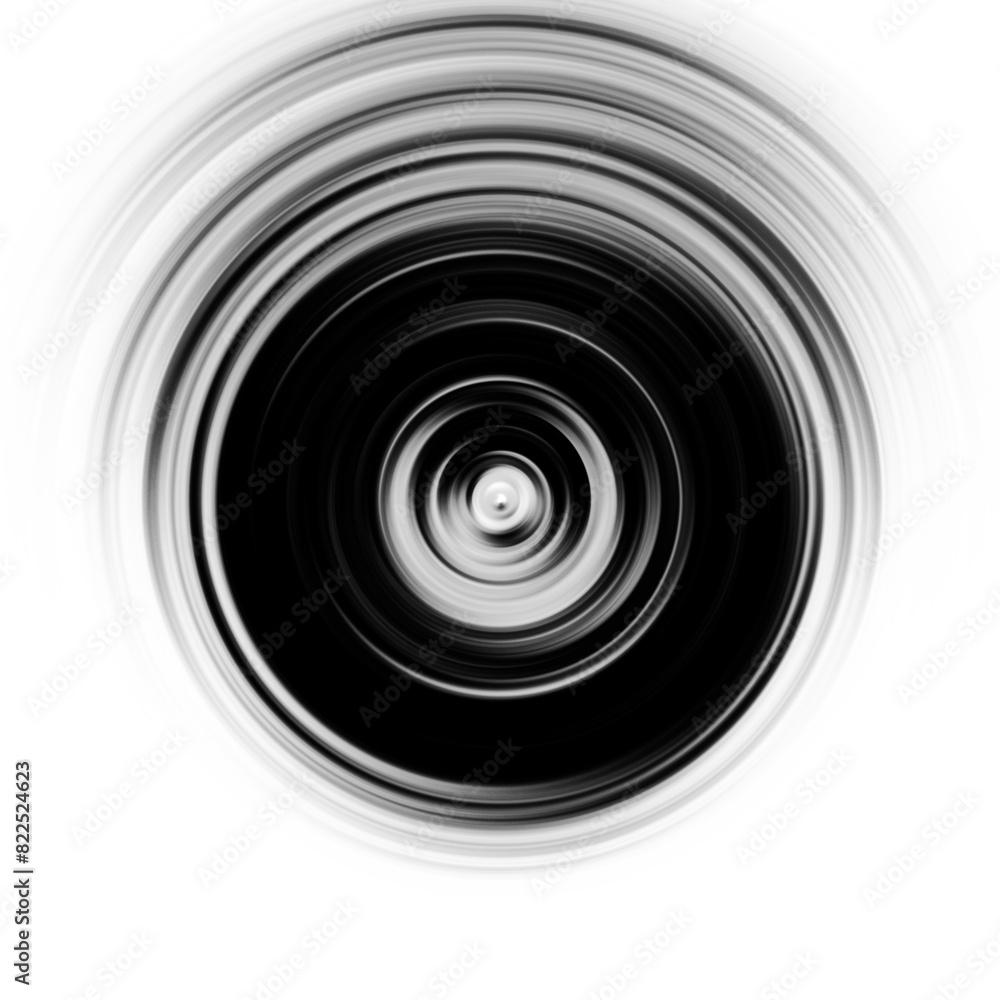 Black and white radial motion effect. Abstract rounded background. Grayscale curves and sphere. Black and white radial motion effect. Abstract rounded background. Grayscale curves and sphere.