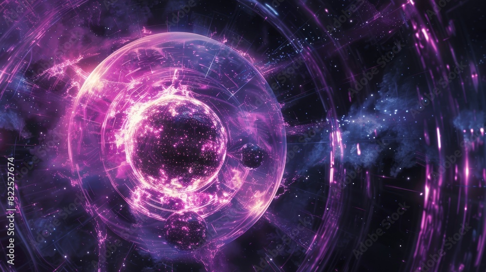 Obraz premium The role of collisions and interactions in the formation of quarkgluon plasma as illustrated in a laboratory experiment.