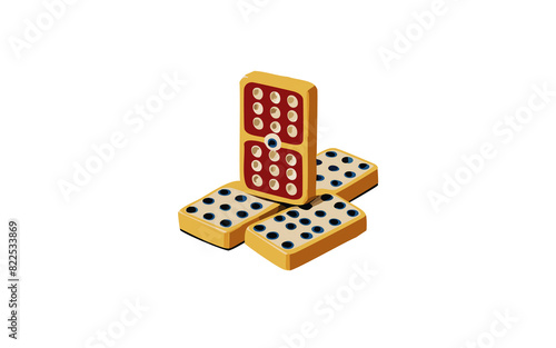 illustrazione con tessere gioco domino photo