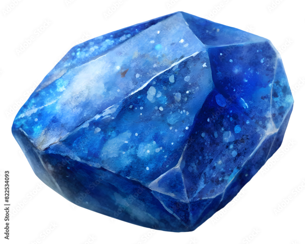 Fototapeta premium Lapis Lazuli Gemstone Grain Illustration Isolated on Transparent Background - Detailed Mineral Art