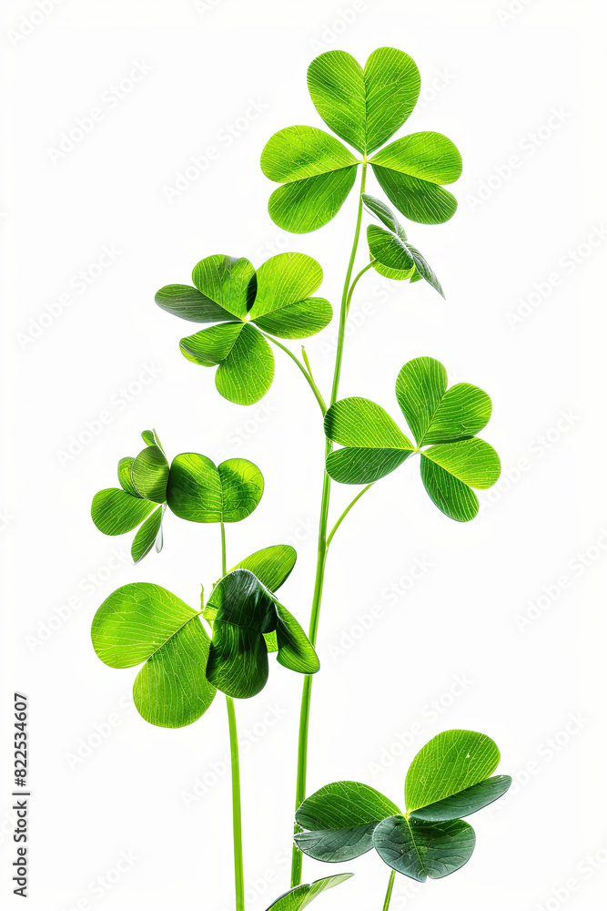 Clover isolated on white background, St. Patrick's Day symbol
Clover isolated on white background, St. Patrick's Day symbol