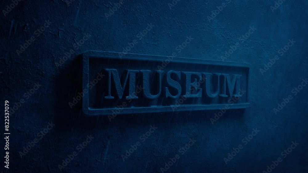Museum Sign On Stormy Evening Establishing Shot 2 Angles Museum Sign On Stormy Evening Establishing Shot 2 Angles
