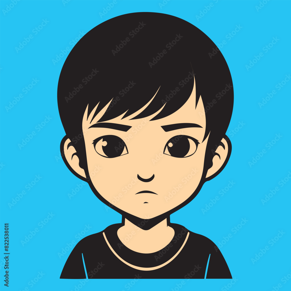 child with a smile cute boy face vector child with a smile cute boy face vector