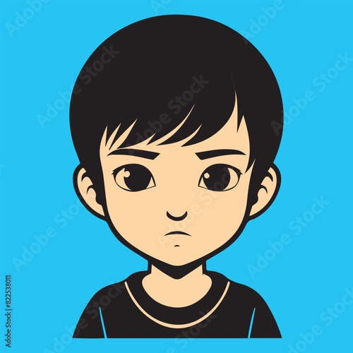 child with a smile cute boy face vector 