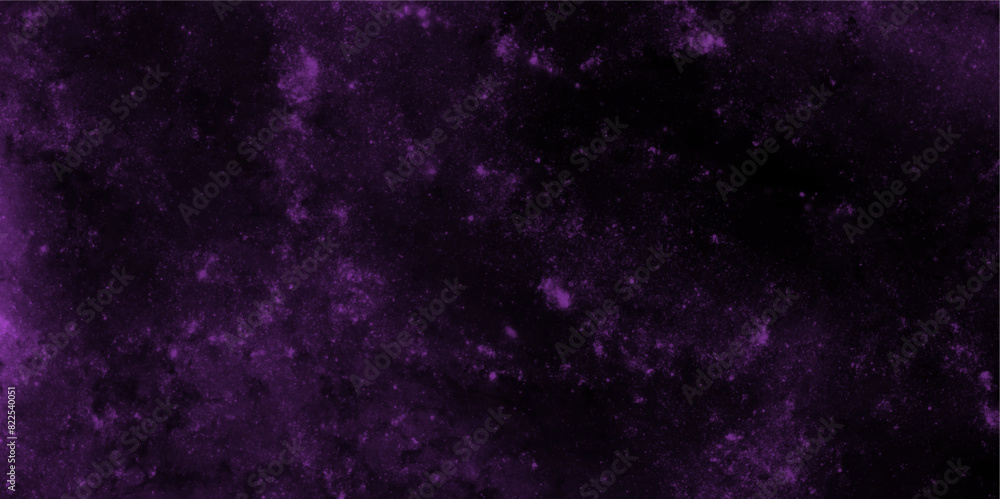 Obraz premium Abstract blue purple background texture. Purple nebula space text and space overlays background. Cosmic neon light blue watercolor Paper textured aquarelle deep black canvas. Space background Fantasy.