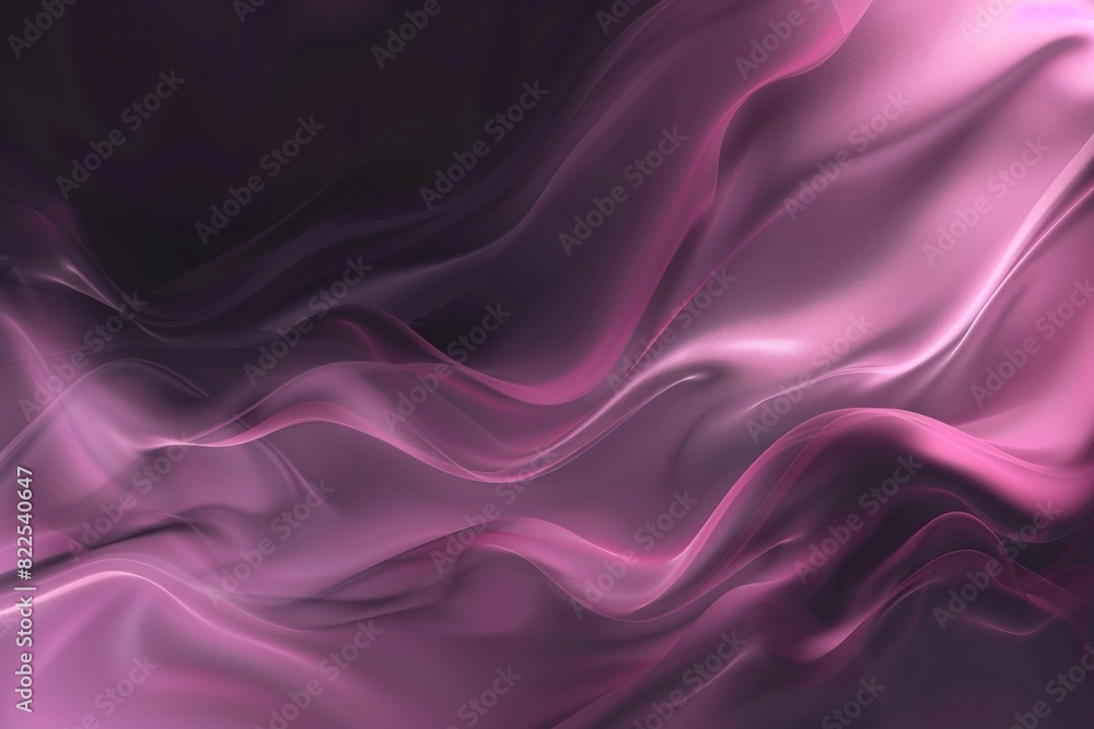 Fototapeta premium Abstract background with purple waves, dark pink and black gradient