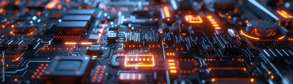 Obraz premium High-tech machine learning terminal