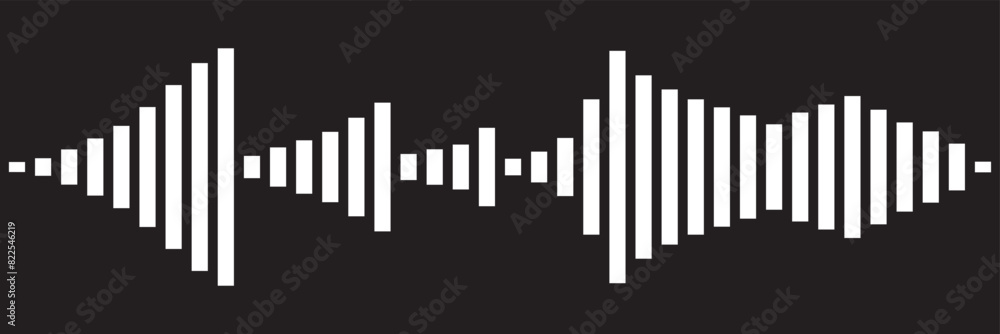 Isolated sound wave audio vector Isolated sound wave audio vector