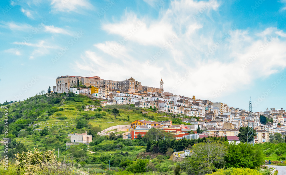 view of Minervino Murge city. Puglia. Italy.