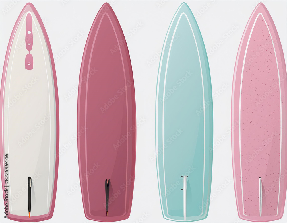 Illustration of a set of boogie boards isolated on a background. Illustration of a set of boogie boards isolated on a background.