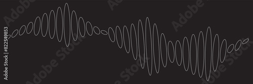 Isolated sound wave audio vector