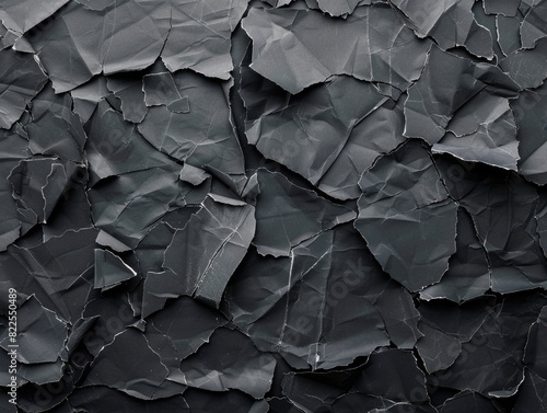 Pieces Paper. Abstract Collection of Torn Black Paper for Background or Banner Design