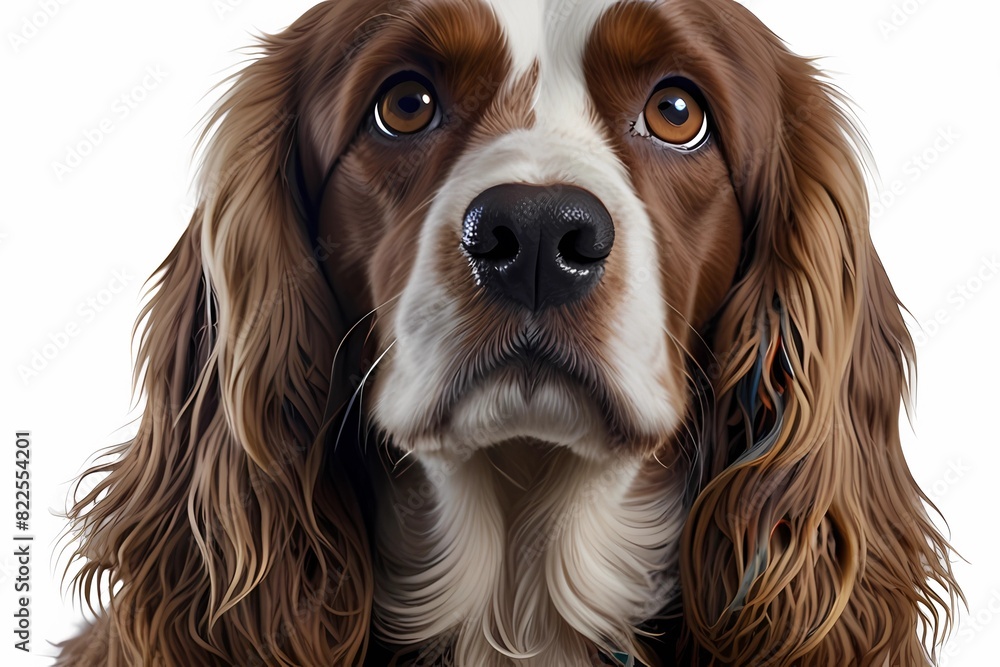 Cocker Spaniel Breed in front of a white background
