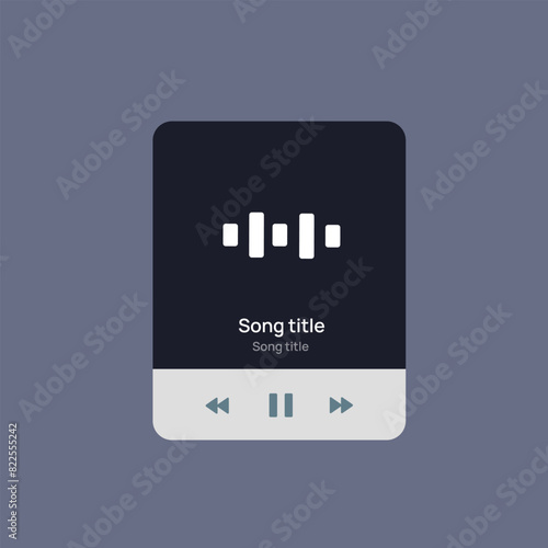 Music player ui ux template for smartphone.