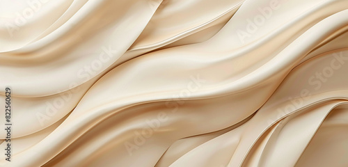 Subtle and elegant soft beige abstract billboard on a pure white background.