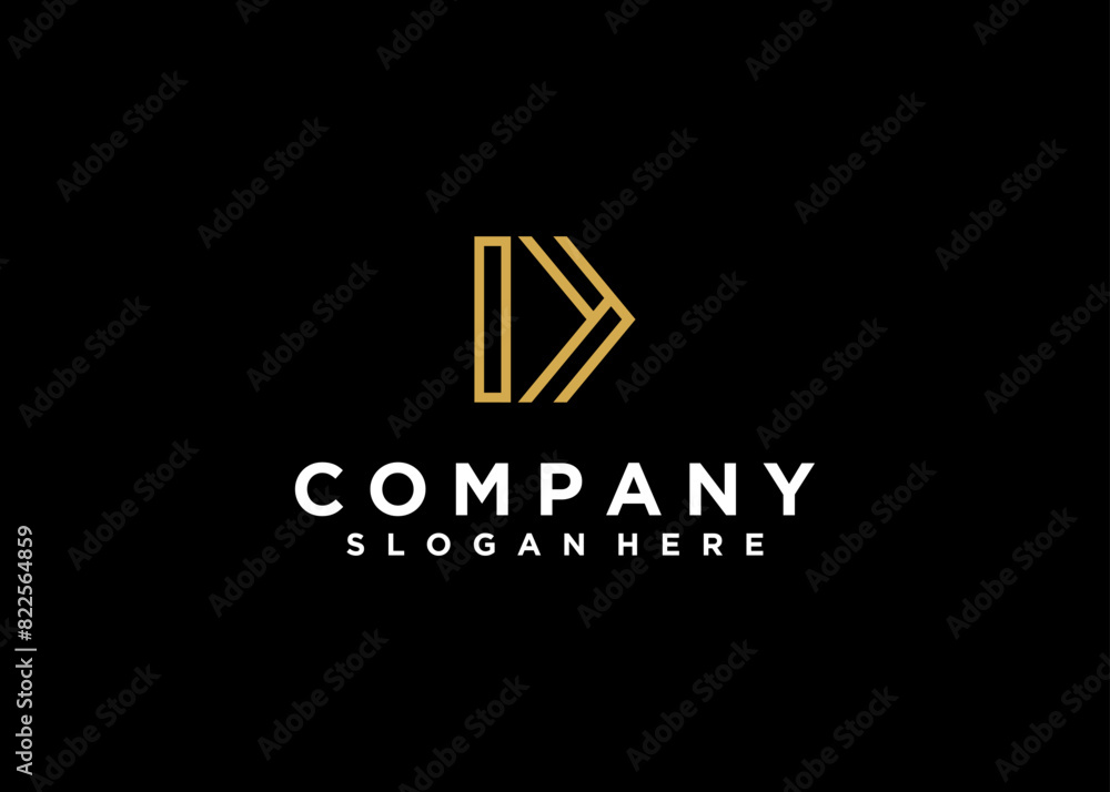 Letter D line logo design luxury Letter D line logo design luxury